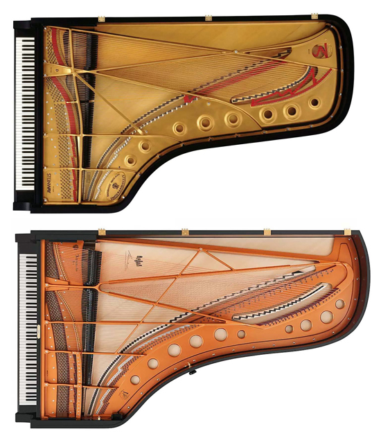 スタインウェイ・コンサートグランドとベーゼンドルファー88鍵
